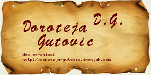 Doroteja Gutović vizit kartica